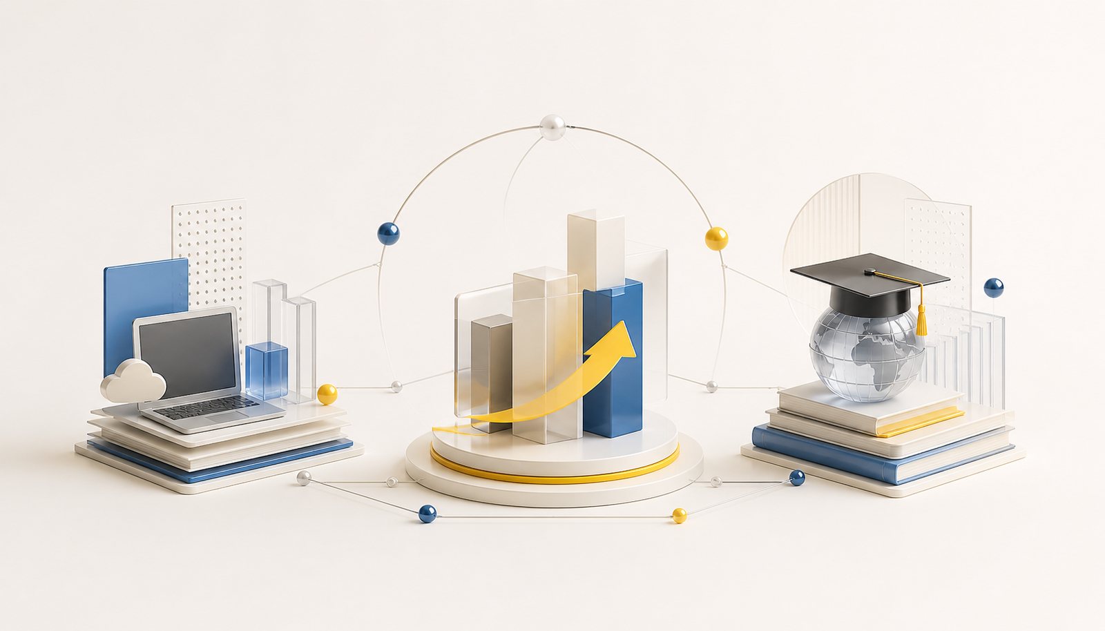 Technology, business growth and education connected in one network
